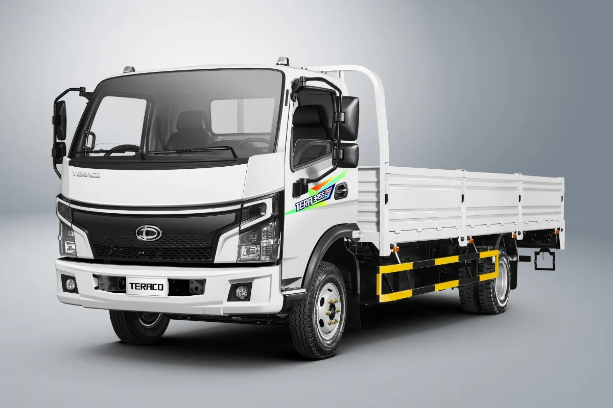 Teraco Tera345SL Plus thùng dài 6,2m – góc nghiêng
